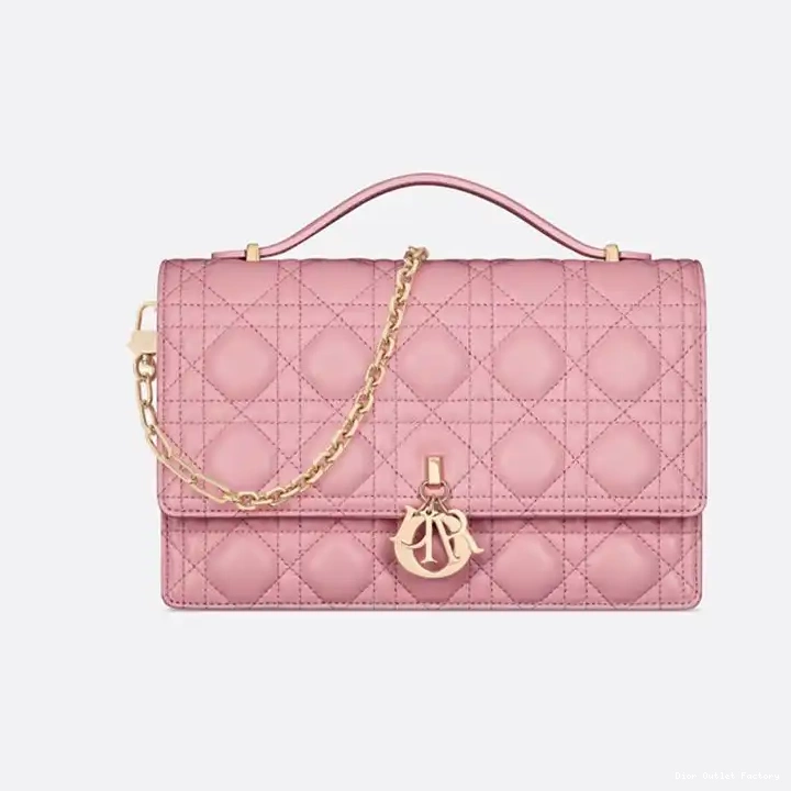 Lambskin Miss Top Cannage Pink Dior Bag Small Handle 0407